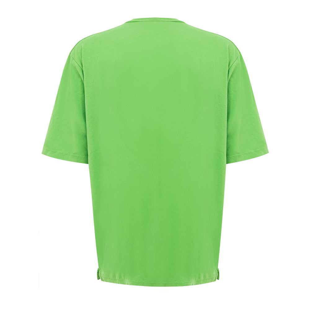 Electric Green Cotton Tee for MenIntroducing the exclusive Dsquared² Electric Green Cotton T-Shirt, a perfect blend of luxury and casual style. Crafted with the finest cotton sourced from Italy, this tee typifies modern elegance with a bold pop of color.