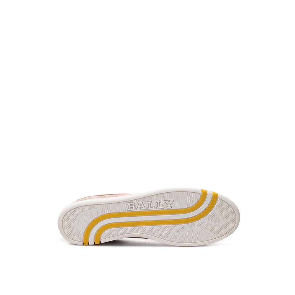 Bally Low-Top-Sneaker aus pinkfarbenem Stoff und Leder