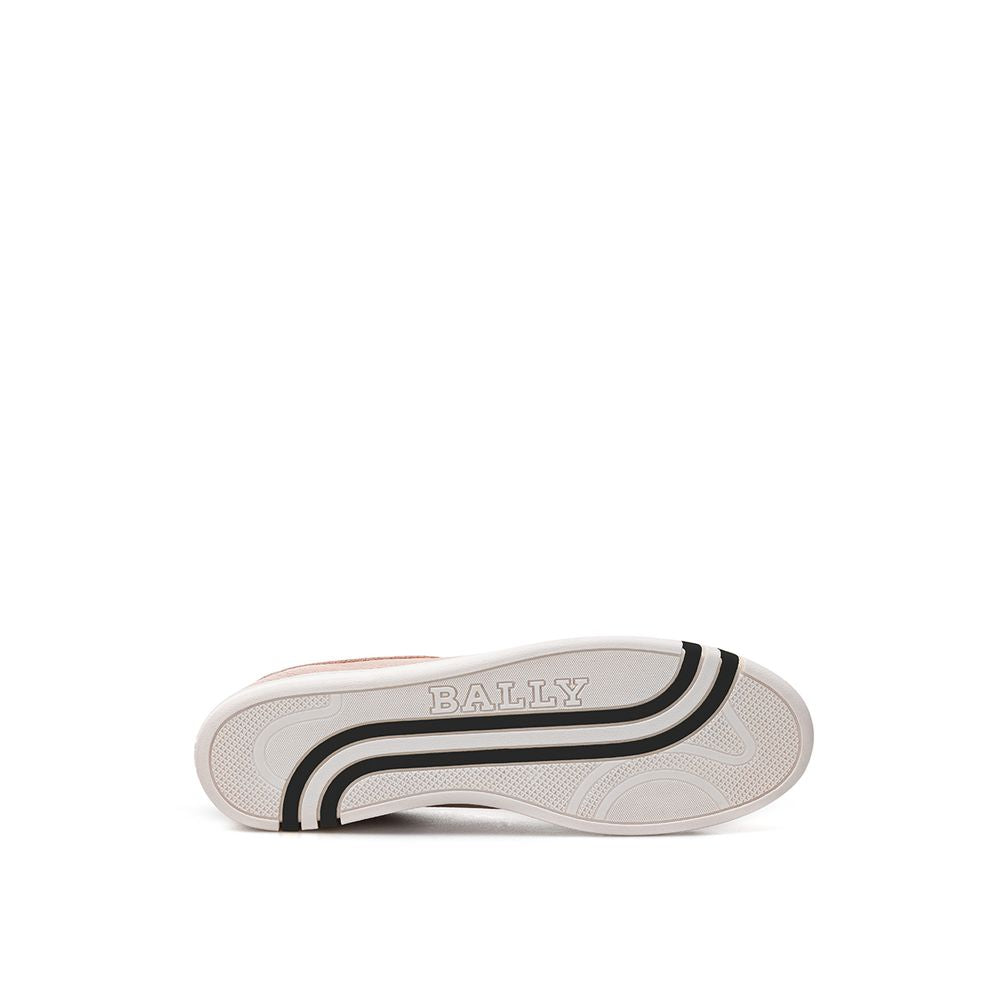 Elegant Pink Leather Sneakers for WomenStep into luxury and style with these exquisite sneakers crafted by the renowned Bally. Sporting a chic pink hue, they are the epitome of fashion-meets-function. Made with premium leather, these sneakers promise both