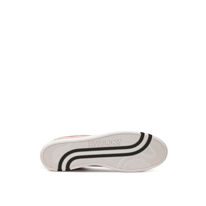 Elegant Pink Leather Sneakers for WomenStep into luxury and style with these exquisite sneakers crafted by the renowned Bally. Sporting a chic pink hue, they are the epitome of fashion-meets-function. Made with premium leather, these sneakers promise both