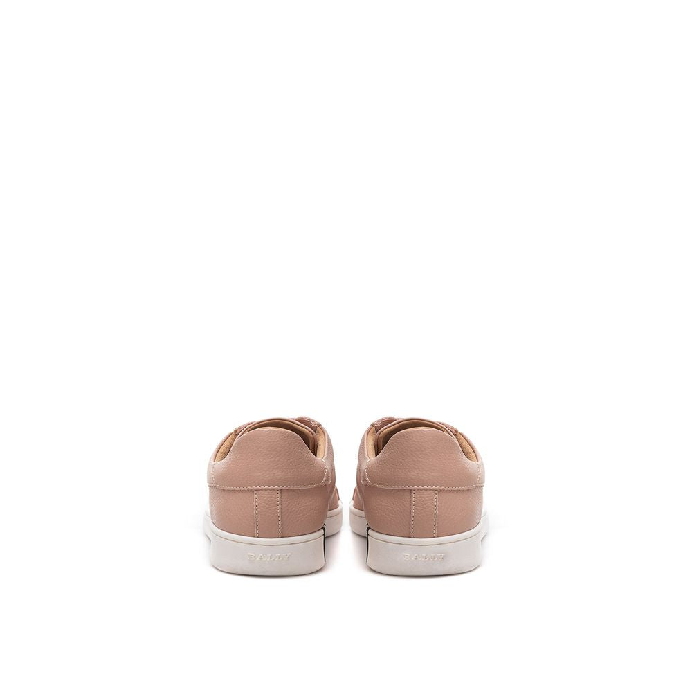 Elegant Pink Leather Sneakers for WomenStep into luxury and style with these exquisite sneakers crafted by the renowned Bally. Sporting a chic pink hue, they are the epitome of fashion-meets-function. Made with premium leather, these sneakers promise both