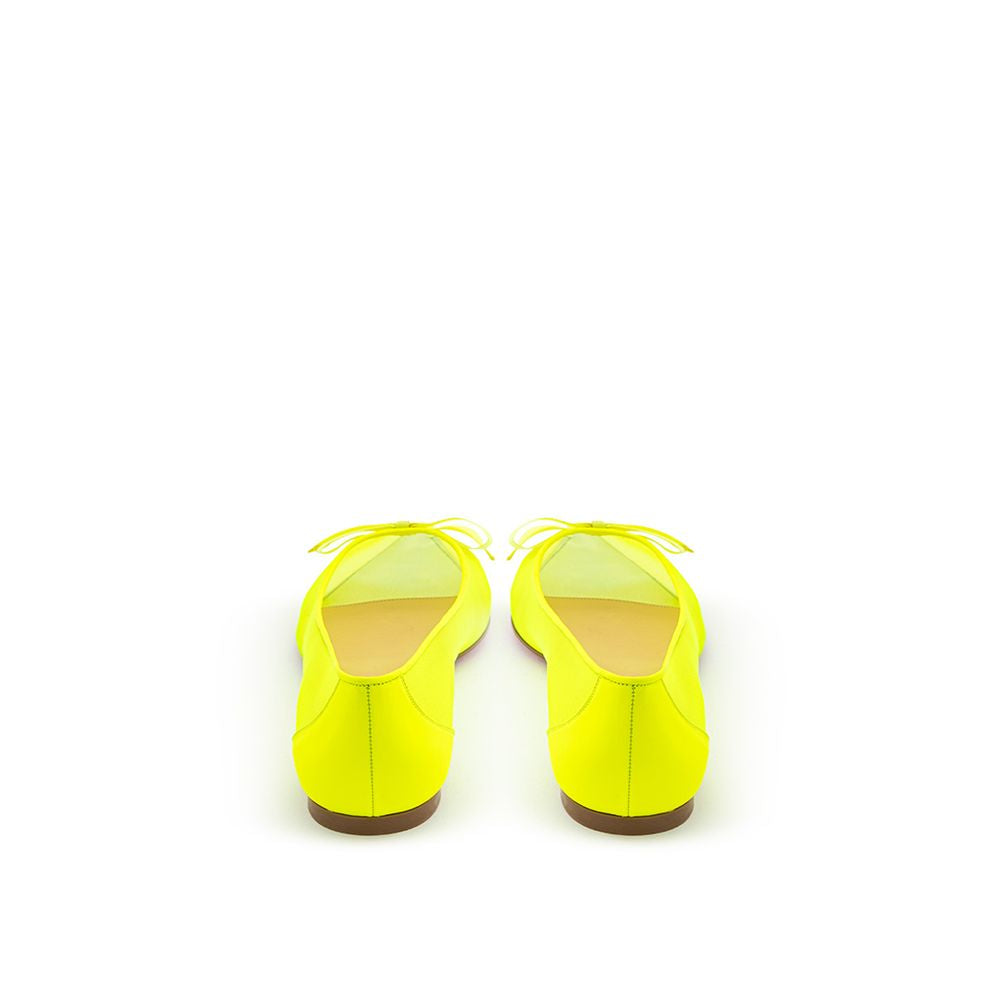 Ballerines Christian Louboutin en résille jaune