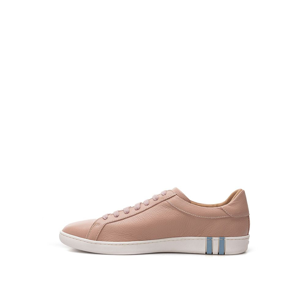 Baskets de sport en cuir rose