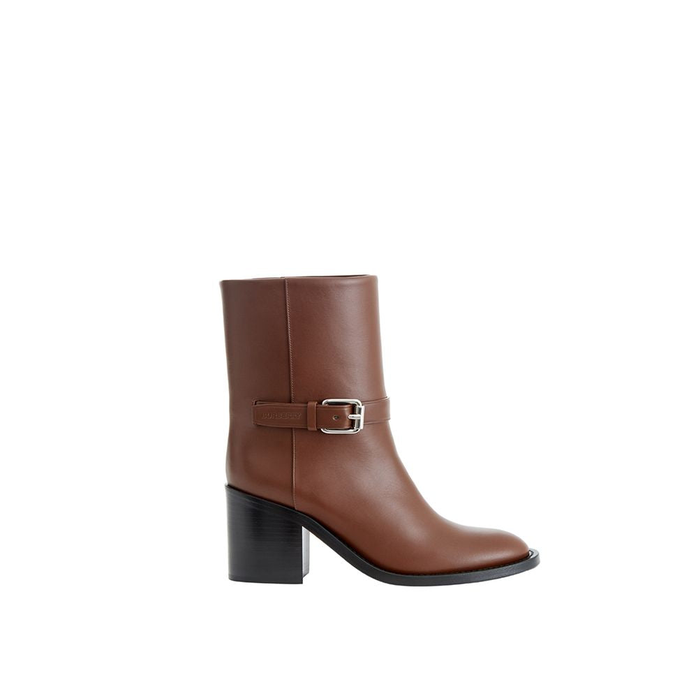 Bottines en cuir marron