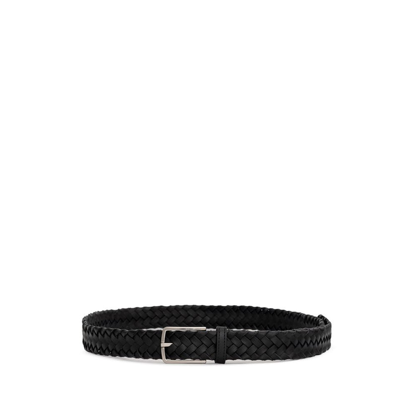Black Leather Regular BeltPadded Leather Belt Intrecciato Motif Bottega Veneta. Closure with satin steel buckle with loop, woven leather. Composition: 100% Leather Internal SKU: 25MAR56 Brand SKU: 797776V0018Black Leather Regular Belt${tagsBottega VenetaA