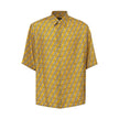 Yellow Silk Shortsleeve ShirtHita Yellow Silk Shirt with Fendi Labyrinth Print. Made of yellow silk with FF Labyrinth allover print, classic collar, short sleeves, front fastening with covered buttons, over fit, boxy fit pattern. Composition: 100% Silk In