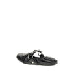 Black Calf Leather Bos Taurus Ballet FlatsBalenciaga’s City Ballerinas are a mix of elegance and boldness, crafted in Arena lambskin leather for a touch of luxury. The rounded toe and silver ABS buckle studs add character and originality. The tone-on-tone