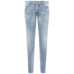 Blue Cotton Men JeansElevate your denim game with the edgy sophistication of Dsquared²’s light wash slim-fit jeans. Crafted with precision in Italy, these jeans feature an artful display of rips and distressed detailing for an effortlessly cool, worn-in l