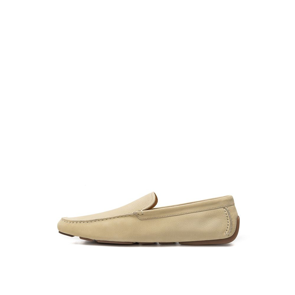 Mocassin en cuir beige