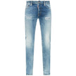 Blue Cotton Men's Slim Fit JeanElevate your denim game with Dsquared²’s impeccably tailored slim-fit jeans. Exuding a rebellious charm with artful tears and a weathered light blue wash, these jeans promise to be the centerpiece of any outfit. Accented wit