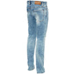Blue Cotton Men's Slim Fit JeanElevate your denim game with Dsquared²’s impeccably tailored slim-fit jeans. Exuding a rebellious charm with artful tears and a weathered light blue wash, these jeans promise to be the centerpiece of any outfit. Accented wit