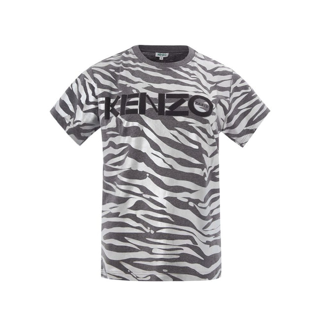 Multicolor Cotton T-ShirtKenzo Metal Animal Print T-Shirt in metalized gray and central logo, allover print, crew neck and short sleeves. Composition: 100% Cotton-Sku inner:23LU137Multicolor Cotton T-ShirtUncategorized${tagsKenzoAulae Multicolor Cotton T-