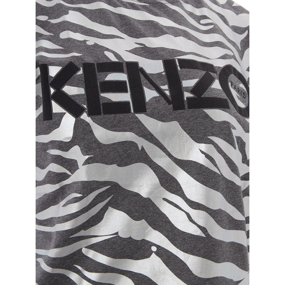 Multicolor Cotton T-ShirtKenzo Metal Animal Print T-Shirt in metalized gray and central logo, allover print, crew neck and short sleeves. Composition: 100% Cotton-Sku inner:23LU137Multicolor Cotton T-ShirtUncategorized${tagsKenzoAulae Multicolor Cotton T-