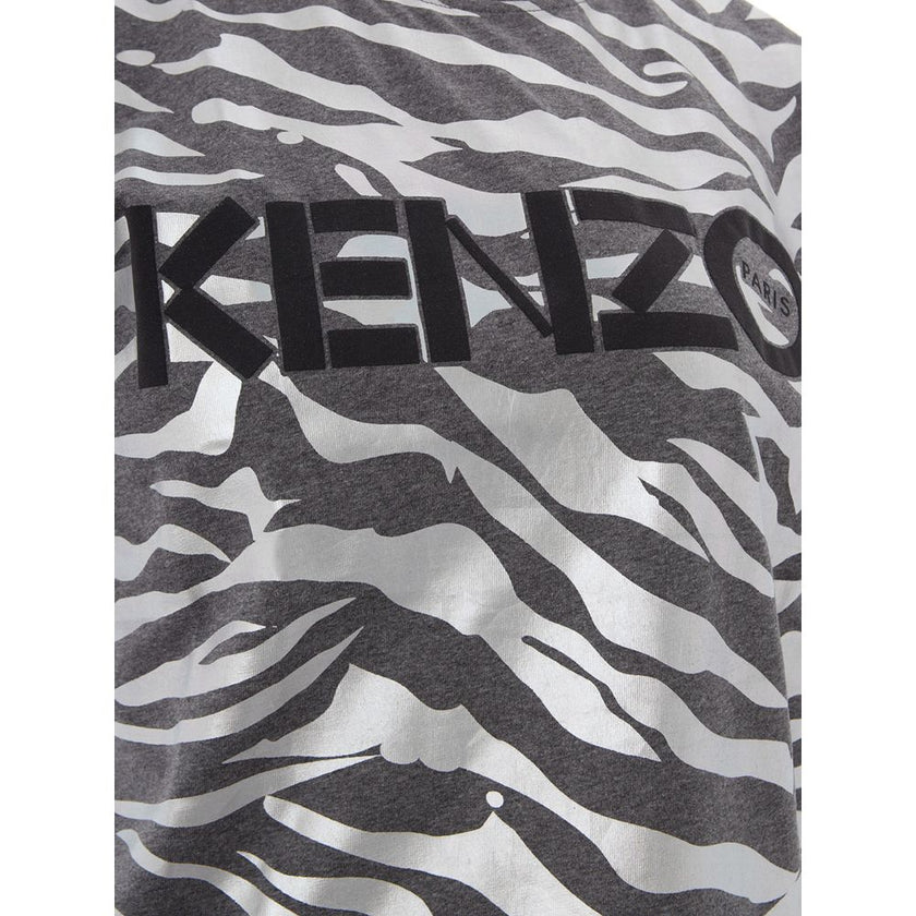 Multicolor Cotton T-ShirtKenzo Metal Animal Print T-Shirt in metalized gray and central logo, allover print, crew neck and short sleeves. Composition: 100% Cotton-Sku inner:23LU137Multicolor Cotton T-ShirtUncategorized${tagsKenzoAulae Multicolor Cotton T-
