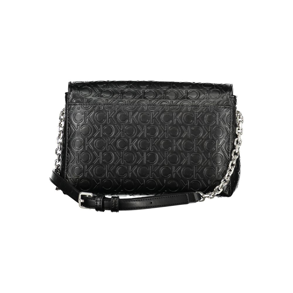Black Polyester HandbagADJUSTABLE CHAIN SHOULDER BAG, 1 EXTERNAL POCKET, 1 INTERNAL POCKET, 2 COMPARTMENTS, CONTRASTING DETAILS, SWIVEL CLOSURE, LOGO, 50% RECYCLED POLYESTERBlack Polyester Handbag${tagsCalvin KleinAulae Black Polyester Handbag Calvin Klei