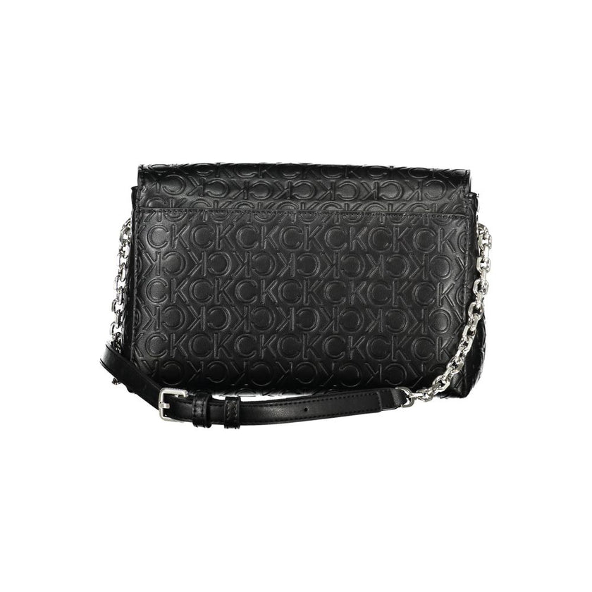 Black Polyester HandbagADJUSTABLE CHAIN SHOULDER BAG, 1 EXTERNAL POCKET, 1 INTERNAL POCKET, 2 COMPARTMENTS, CONTRASTING DETAILS, SWIVEL CLOSURE, LOGO, 50% RECYCLED POLYESTERBlack Polyester Handbag${tagsCalvin KleinAulae Black Polyester Handbag Calvin Klei