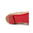 Beige Patent Leather Ballet FlatsChristian Louboutin Beige Patent Gloriana Ballerina. Round toe, tone-on-tone fabric bow on the front, elasticated sides, classic line. Iconic red outer sole. Composition: Leather Internal SKU: 25AP01Beige Patent Leather Ba