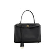 Black Calf Leather Bos Taurus Shoulder BagBalenciaga’s Rodeo Leather Shoulder Bag features a top handle for a comfortable and stylish grip. The front closure features a flap and swivel, adding a distinctive and functional detail. Applied keychain detail o