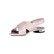 Pink Polyethylene Women SandalUnleash the epitome of chic minimalism with these exclusive Calvin Klein flat sandals. Crafted with a touch of luxury, the 1cm heel offers a subtle lift while the cross-front design accentuates your feet, radiating effortless
