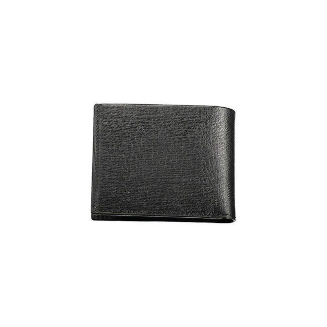 Black Polyester Men WalletEmbrace the epitome of sophistication with the sleek Calvin Klein wallet. A perfect blend of functionality and style, this accessory features two compartments, a convenient coin purse, and ample card slots to keep you organized o