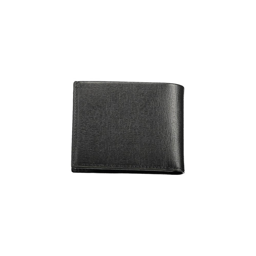Black Polyester Men WalletEmbrace the epitome of sophistication with the sleek Calvin Klein wallet. A perfect blend of functionality and style, this accessory features two compartments, a convenient coin purse, and ample card slots to keep you organized o