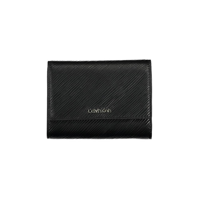 Black Polyethylene Women WalletElevate your everyday elegance with this sleek Calvin Klein wallet, designed for the fashion-forward individual. Its streamlined silhouette is complemented by contrasting details that add a dash of bold flair. Keep your esse