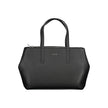 Black Polyester HandbagBAG 2 HANDLES, ADJUSTABLE AND REMOVABLE SHOULDER STRAP, 1 EXTERNAL POCKET, 1 INTERNAL DOCUMENT POCKET, ZIP AND AUTOMATIC CLOSURE, LOGO, 50% RECYCLED POLYESTERBlack Polyester Handbag${tagsCalvin KleinAulae Black Polyester Handbag Cal