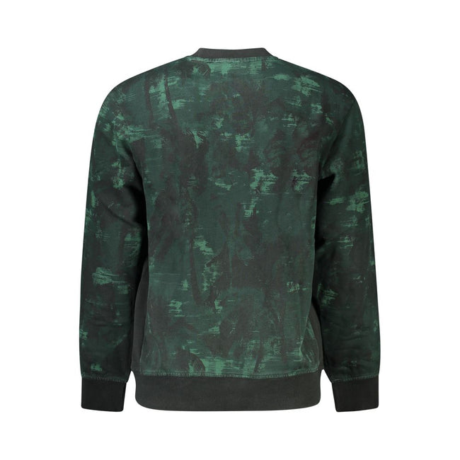 Green Cotton Men SweaterIndulge in the epitome of contemporary style with this Hugo Boss long sleeve sweatshirt. Crafted with meticulous detail, it features an eye-catching embroidery that makes a bold statement against its green backdrop. The contrasting