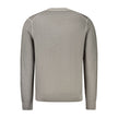 Gray Wool Mens SweaterElevate your style with the ‘Hugo Boss’ long-sleeved T-shirt, a true mark of sophistication and class. This sleek, crew neck top is adorned with exquisite embroidery and the iconic ‘Hugo Boss’ logo, adding a touch of luxury to your e