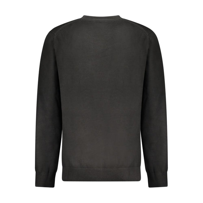 Black Cotton Men SweaterExude confidence with the Calvin Klein Crew Neck Sweater. Crafted for the modern man who appreciates a touch of luxury in his everyday wear, this 100% cotton garment is the epitome of sleek style meets comfort. The bold black hue c