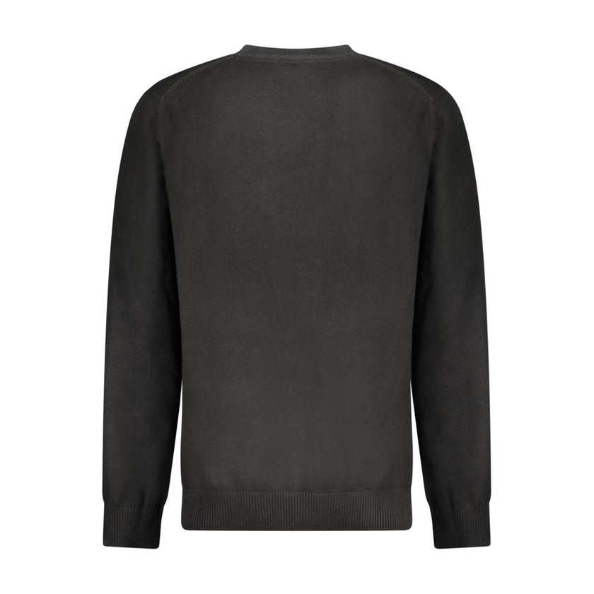 Black Cotton Men SweaterExude confidence with the Calvin Klein Crew Neck Sweater. Crafted for the modern man who appreciates a touch of luxury in his everyday wear, this 100% cotton garment is the epitome of sleek style meets comfort. The bold black hue c
