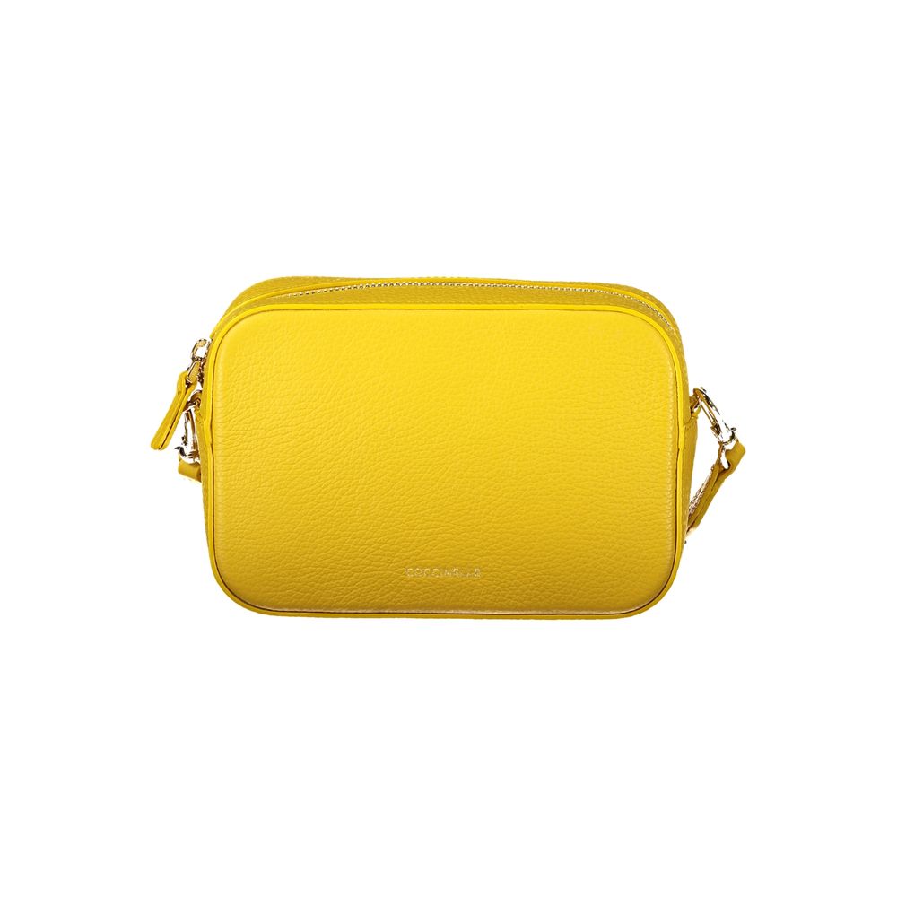 Giallo Leather Handbag with Adjustable Strap by Coccinelle