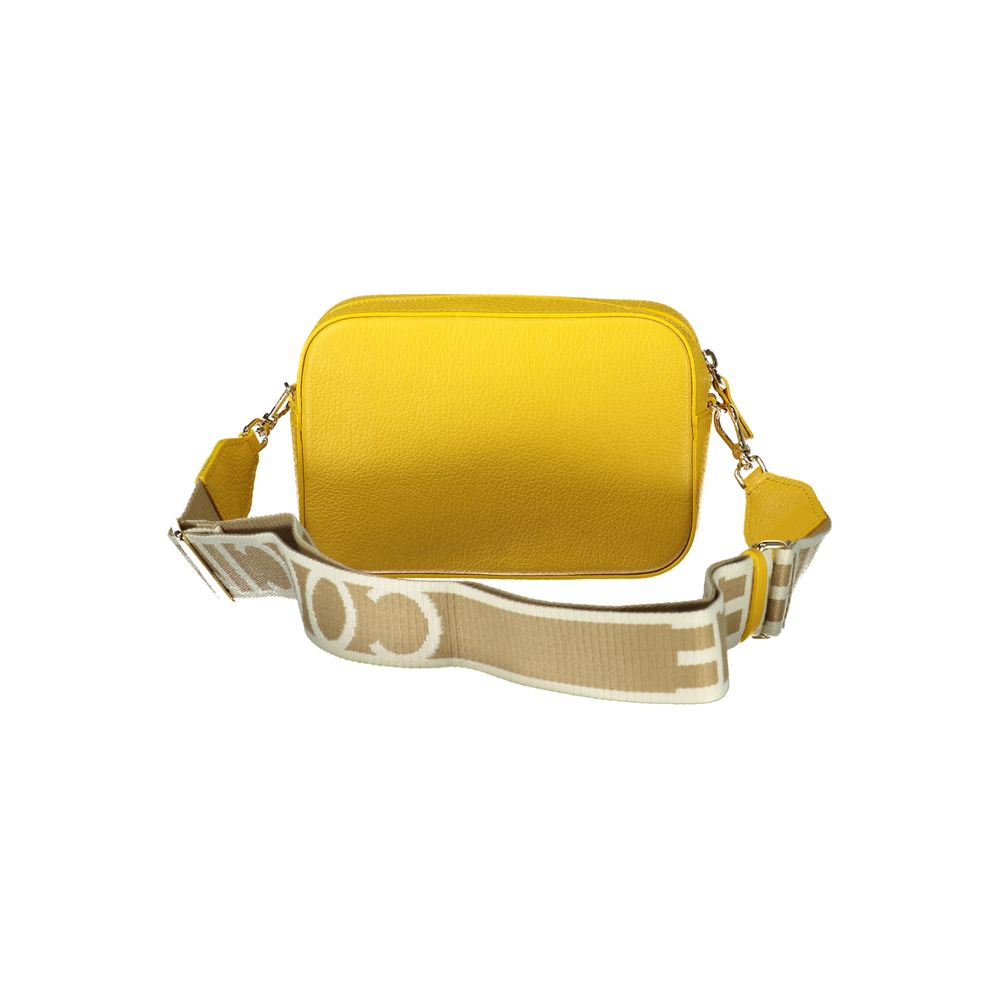 Giallo Leather Handbag with Adjustable Strap by Coccinelle