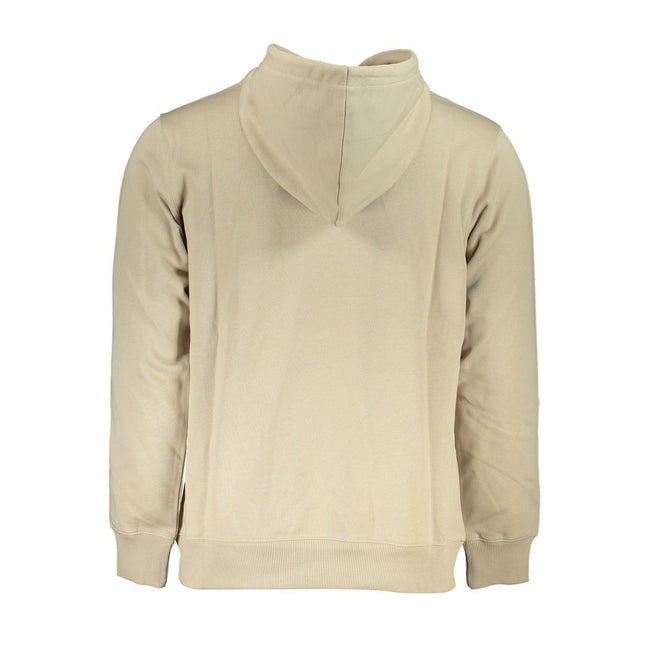 Beige Cotton Men SweaterElevate your style quotient with Calvin Klein’s impeccably crafted sweatshirt. This beige, long-sleeved marvel seamlessly blends comfort and chic with its soft fleece, cozy hood, and central pocket for functionality. Adorned with c