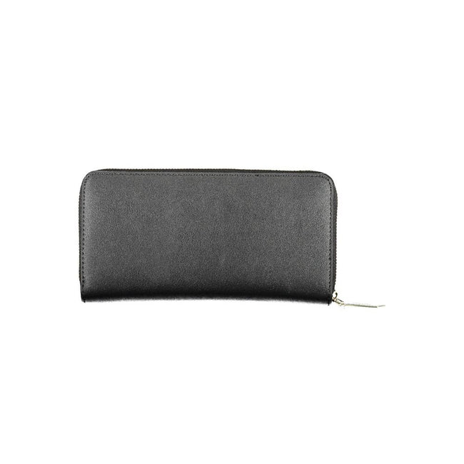 Black Polyethylene Women WalletDistinguish yourself with the sleek sophistication of this Calvin Klein wallet. Crafted for the modern individual, this accessory ensures your essentials are organized with elegance and ease. It showcases a quintet of compar