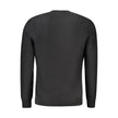 Black Cotton Men SweaterWrap yourself in the epitome of sleek elegance with this Hugo Boss long-sleeved sweater. Designed with a crew neck and eye-catching contrasting details, this piece is not just a garment—it’s a statement. The subtle application of t