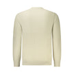 Beige Cotton Men SweaterElevate your wardrobe with the understated sophistication of Hugo Boss. This long-sleeved t-shirt embodies pure comfort and luxury, crafted from a sumptuous blend of 95% cotton and 5% cashmere. A timeless beige hue and a subtle log