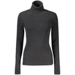 Black Cotton Women SweaterElevate your sweater game with Calvin Klein’s sleek turtleneck – an embodiment of modern sophistication. Tailored from a superior blend that prioritizes both comfort and form, this black sweater is a testament to understated luxu