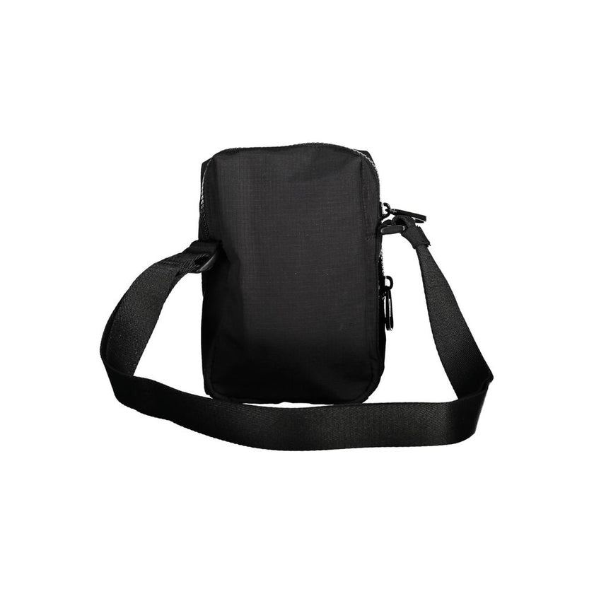 Black Nylon Men Shoulder BagElevate your accessory game with the sleek and stylish Calvin Klein shoulder bag. Crafted for the modern man, this bag melds functionality with eco-conscious fashion, featuring a durable blend of nylon, polyester, and polyethyl