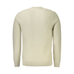 Beige Cotton Men SweaterElevate your wardrobe with the Hugo Boss sweater, a piece synonymous with effortless sophistication. This crew neck sweater, crafted with a luxurious blend of 95% cotton and 5% cashmere, ensures both comfort and style. Its long sle