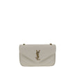 White Lamb Ovis Aries Aries Shoulder BagSaint Laurent’s Lou Lou lambskin Shoulder Bag is an elegant and sophisticated accessory. The quilted leather design is embellished with the iconic YSL logo plaque embossed on the front, while the front closure with