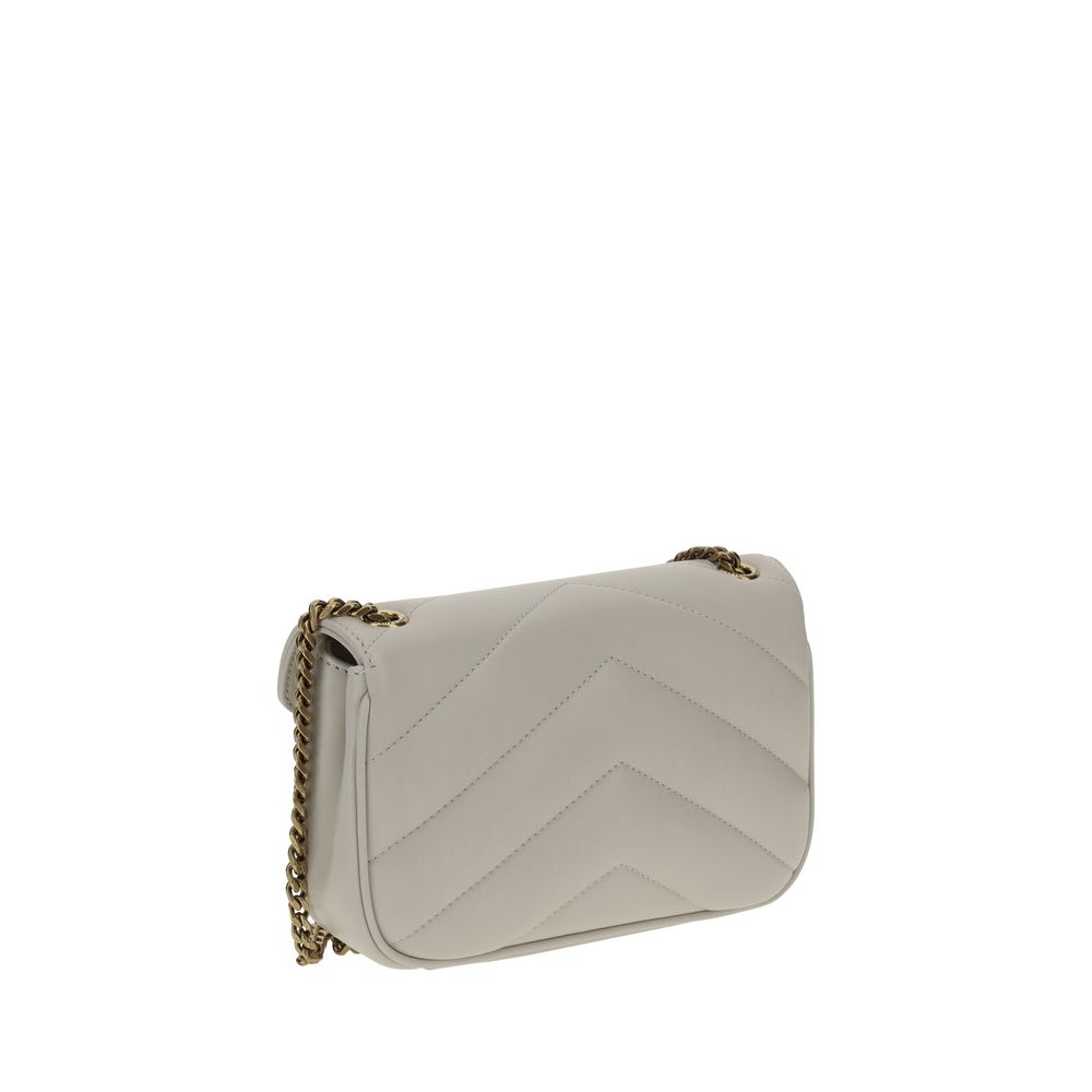 White Lamb Ovis Aries Aries Shoulder BagSaint Laurent’s Lou Lou lambskin Shoulder Bag is an elegant and sophisticated accessory. The quilted leather design is embellished with the iconic YSL logo plaque embossed on the front, while the front closure with