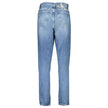Blue Cotton Women's JeansElevate your denim collection with the quintessential Calvin Klein Mom Jeans. Meticulously crafted with a blend that includes 20% recycled cotton, these jeans merge timeless style with a conscious outlook. Boasting a classic blue