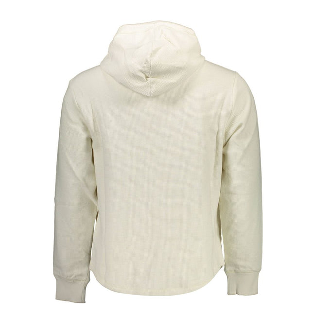 White Cotton Men SweaterElevate your wardrobe with the quintessence of comfort meets style in this Calvin Klein sweatshirt. This essential piece embodies casual luxury, perfect for the trendsetter who appreciates the finesse of subtle branding. With its c