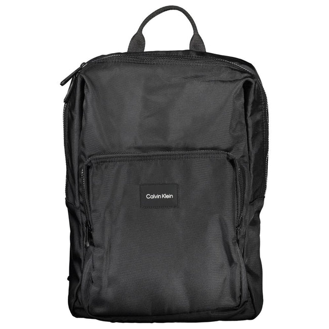 Elegant Polyester Laptop BackpackDiscover the perfect blend of functionality and style with this sophisticated backpack designed for the modern professional. Calvin Klein presents a premium laptop carrier that’s as sleek as it is practical, boasting adjus