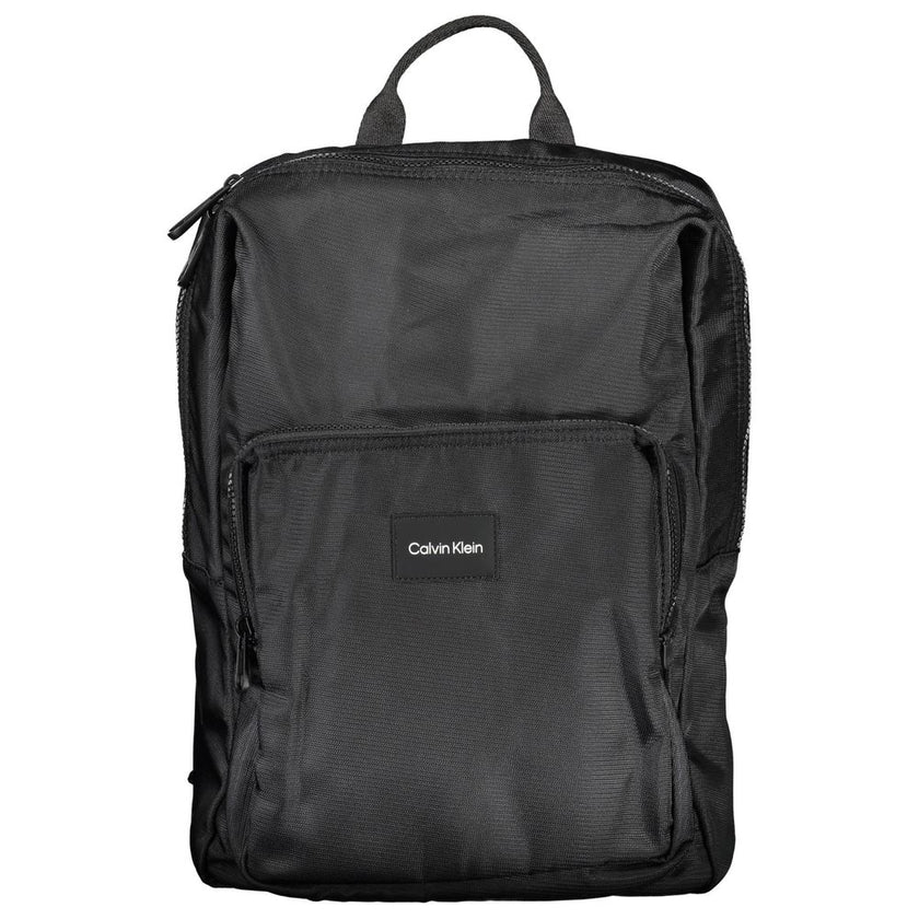 Elegant Polyester Laptop BackpackDiscover the perfect blend of functionality and style with this sophisticated backpack designed for the modern professional. Calvin Klein presents a premium laptop carrier that’s as sleek as it is practical, boasting adjus