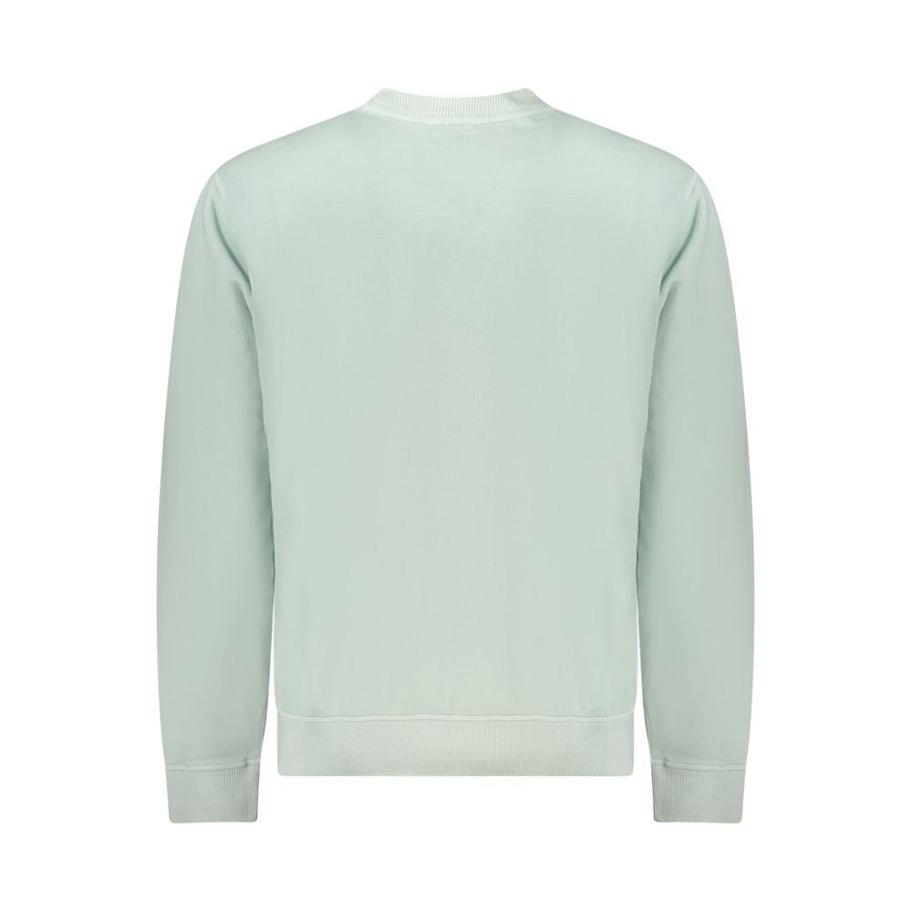 Green Cotton Men SweaterElevate your casual wear with the signature charm of Hugo Boss. This green, crew neck sweatshirt blends comfort and style effortlessly, featuring a brushed texture that adds a tactile dimension to the classic design. Accented with