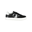 Sleek Black Lace-Up Sneakers With Contrast DetailsBreathe new life into your footgear collection with these sharp, lace-up sneakers from Calvin Klein. Flaunting eye-catching contrast details and the iconic logo, these shoes are not just a style statement
