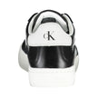 Sleek Black Lace-Up Sneakers With Contrast DetailsBreathe new life into your footgear collection with these sharp, lace-up sneakers from Calvin Klein. Flaunting eye-catching contrast details and the iconic logo, these shoes are not just a style statement