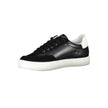Sleek Black Lace-Up Sneakers With Contrast DetailsBreathe new life into your footgear collection with these sharp, lace-up sneakers from Calvin Klein. Flaunting eye-catching contrast details and the iconic logo, these shoes are not just a style statement